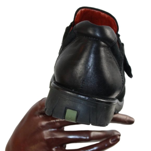 Donald Pliner Sports Black Leather Low Profile Chunky Lug Sole Hiker, Sze 8.5 - Picture 8 of 9